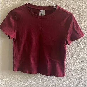 Burgundy crop top